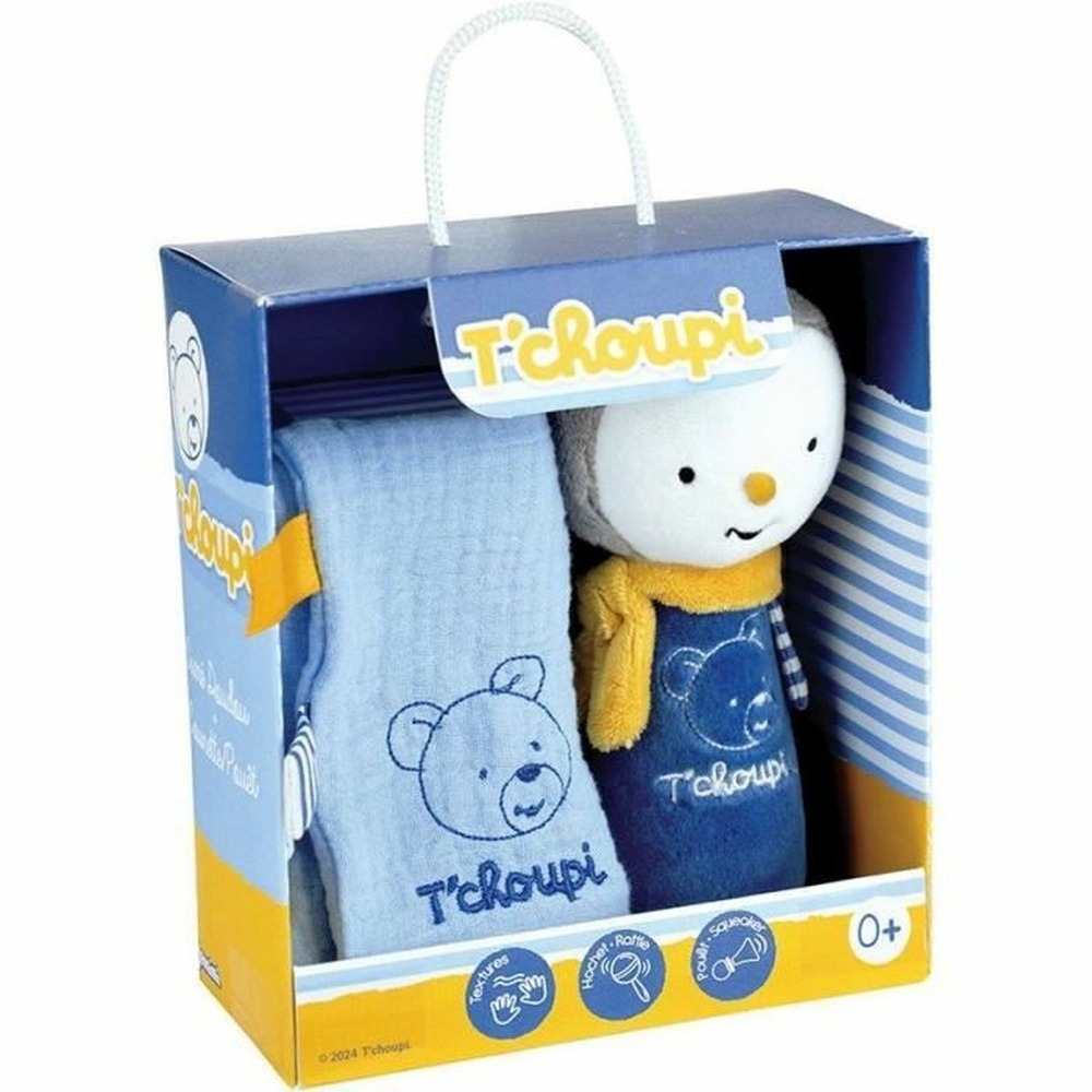 Coffret naissance avec doudou et peluche t'choupi baby hochet 25 cm