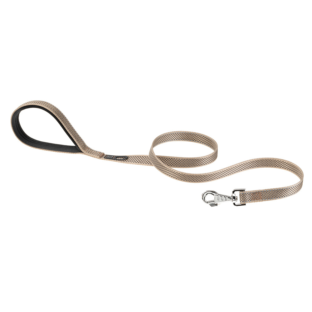 Laisse réfléchissante pour chiens daytona deluxe g20/120, support sachets hygieniques, poignée rembourrée, marron-noir