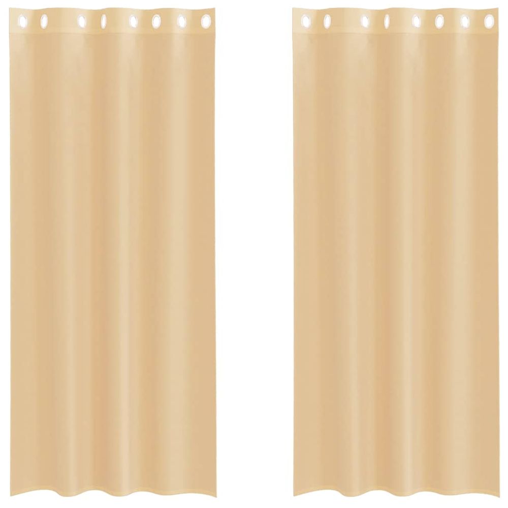 Rideaux en voile avec œillets 2 pcs sable