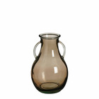 Mica decorations vase sitia - 20x20x32 cm - verre - marron