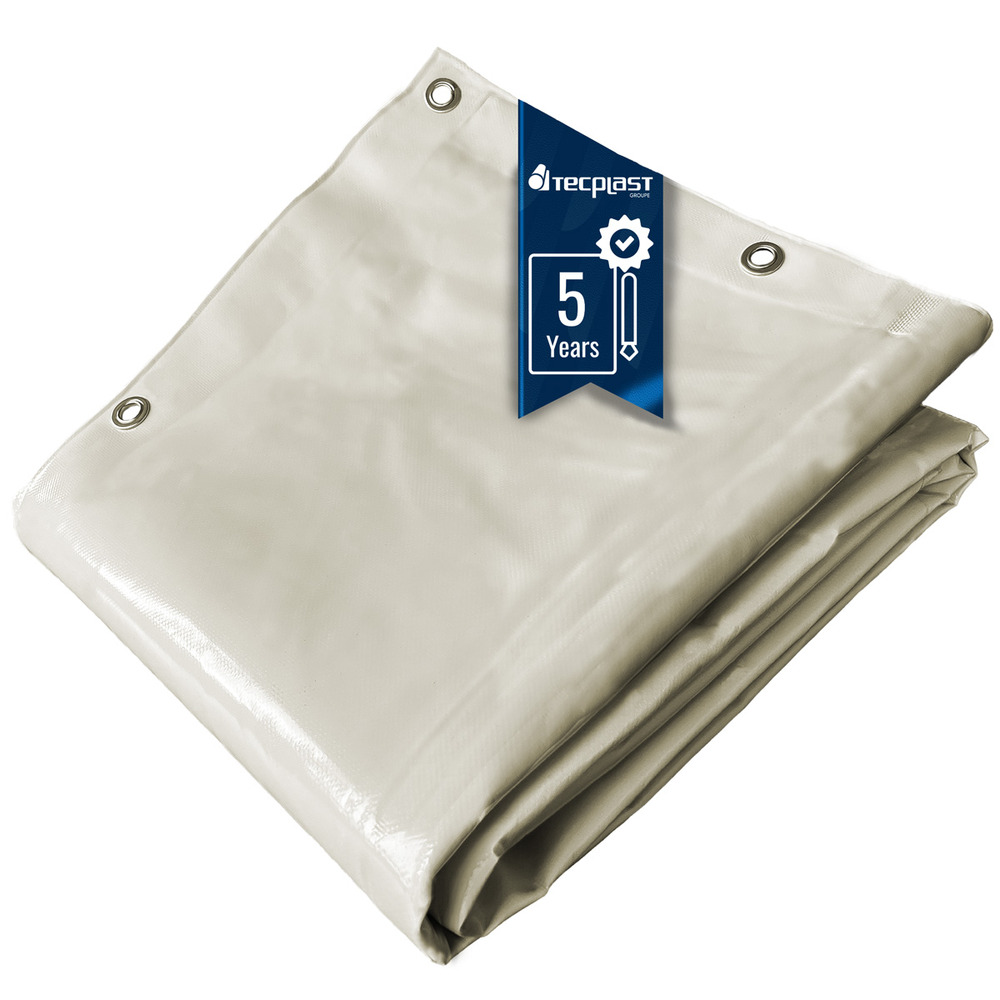Bâche agricole tecplast lp506ag 6x8 m - blanc crème - garantie 5 ans