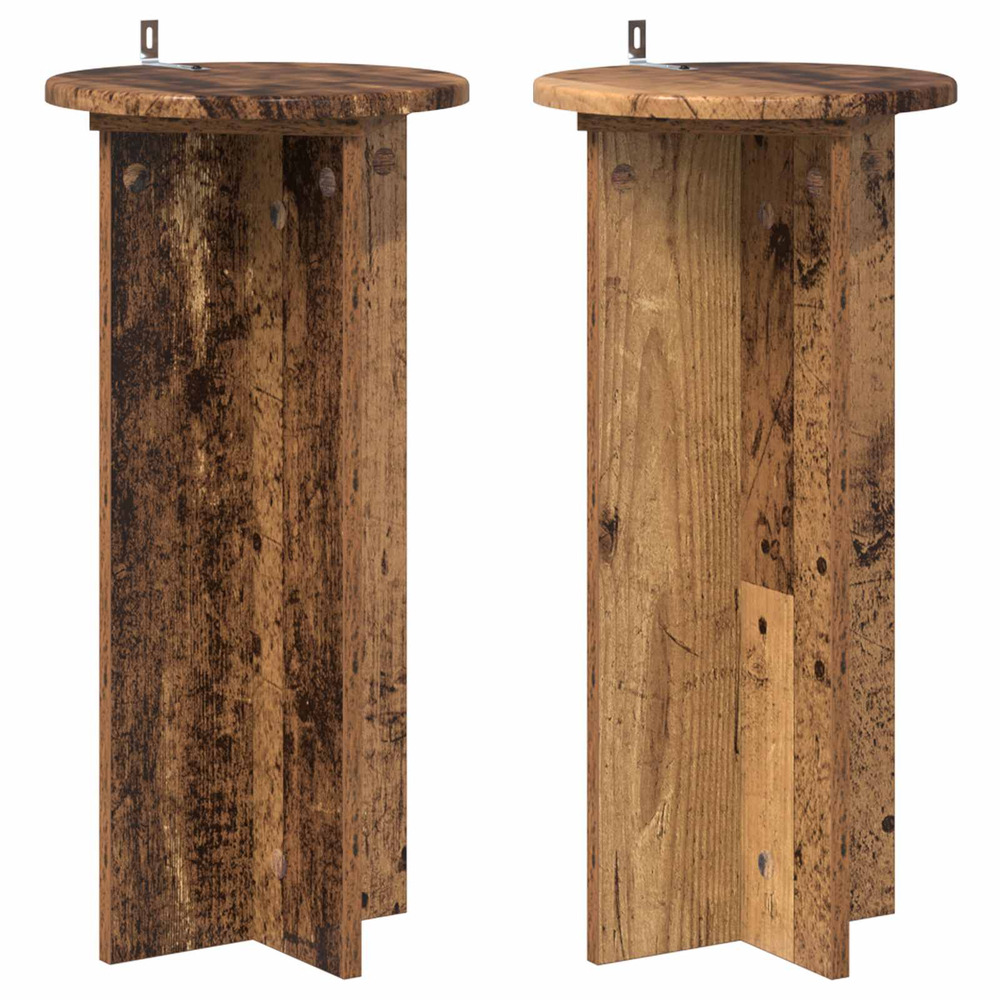 Support de plante 2 pcs bois ancien 29,5 x 29,5 x 60 cm