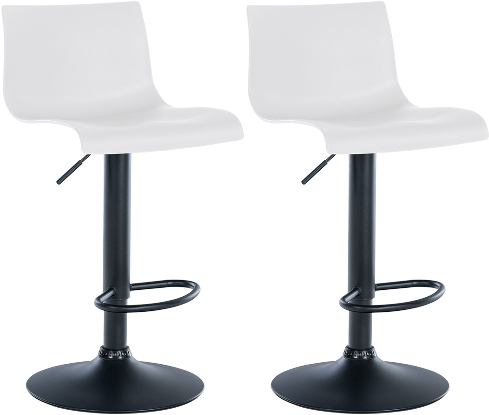 Lot de 2 tabourets de bar en plastique branford