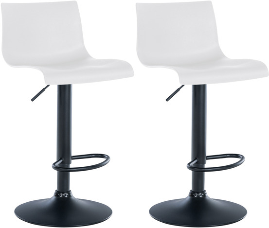 Lot de 2 tabourets de bar en plastique branford