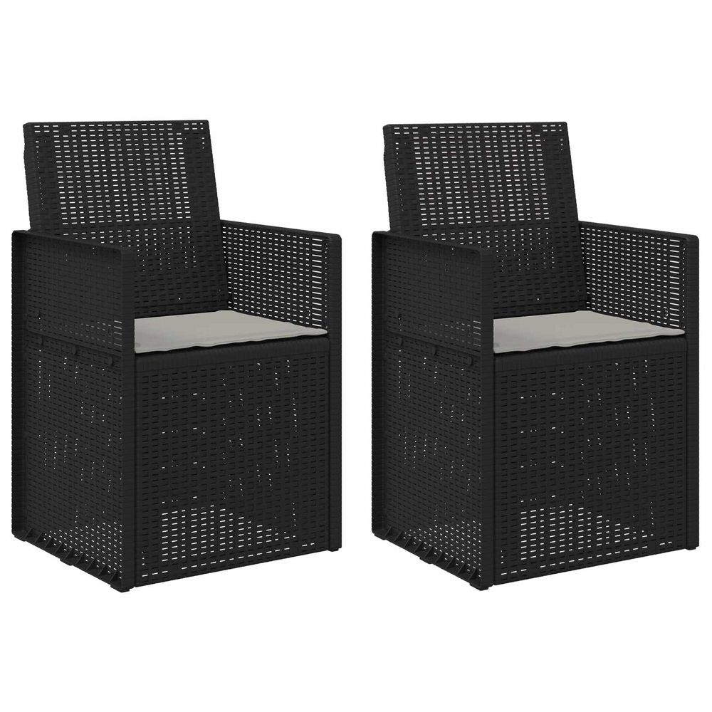 Chaises de jardin salle à manger 2 pc anthracite et gris clair