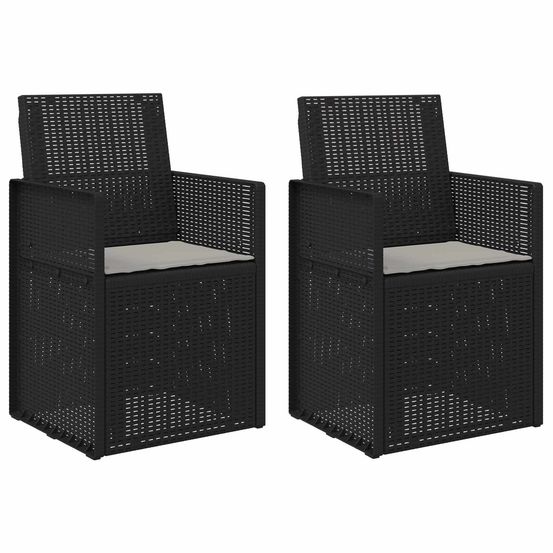 Chaises de jardin salle à manger 2 pc anthracite et gris clair