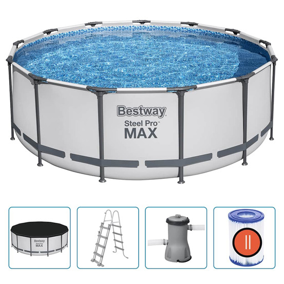 Ensemble de piscine ronde steel pro max 396x122 cm