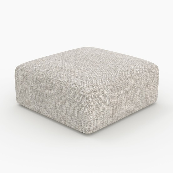 Hestia-pouf carré pour canapé modulable en tissu beige