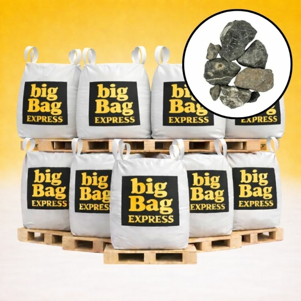 Pack 9 x big bag de +/- 1,5t ballast gris ø 20/50 mm - livraison premium