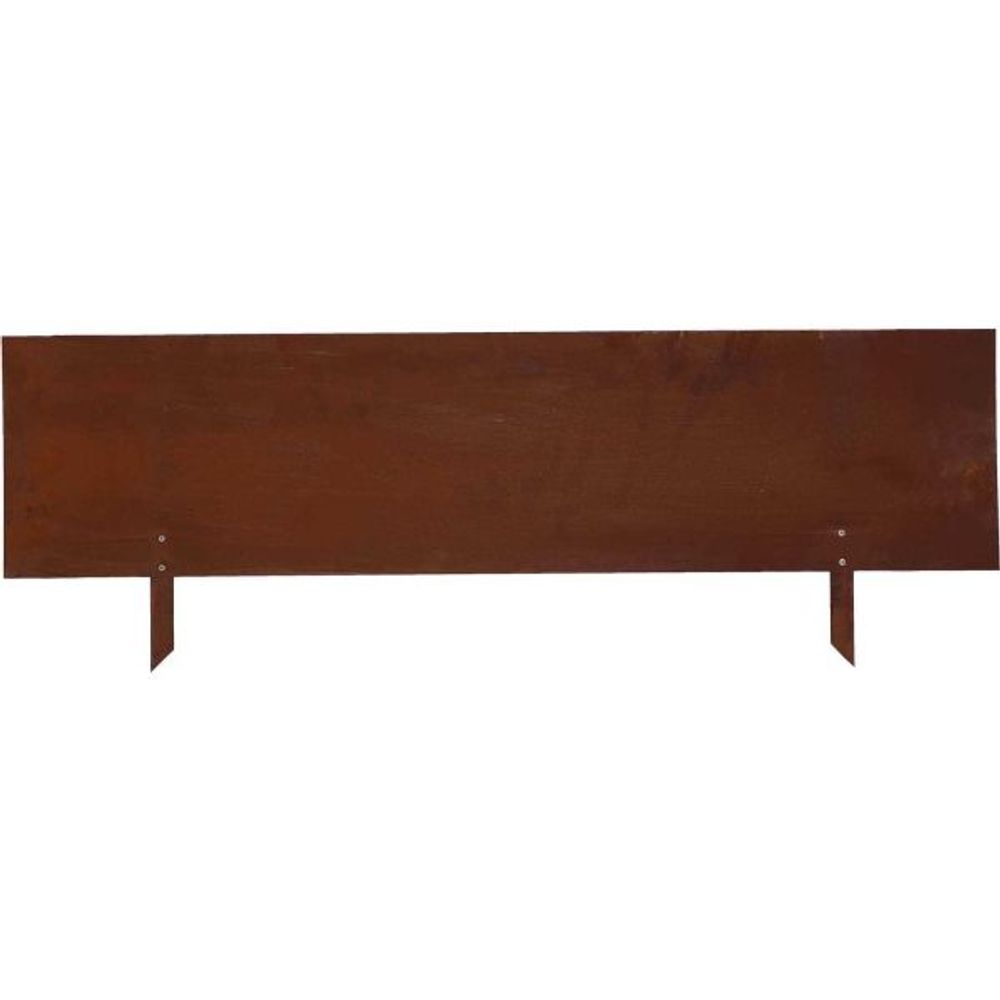 Bordure de jardin en acier effet rouillé 105 x 35 cm
