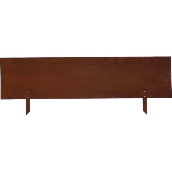 Bordure de jardin en acier effet rouillé 105 x 35 cm