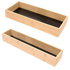 Rangement en bois pour tiroir fond noir (lot de 2)