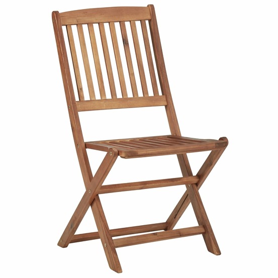 Chaises pliables d'extérieur lot de 6 bois d'acacia solide