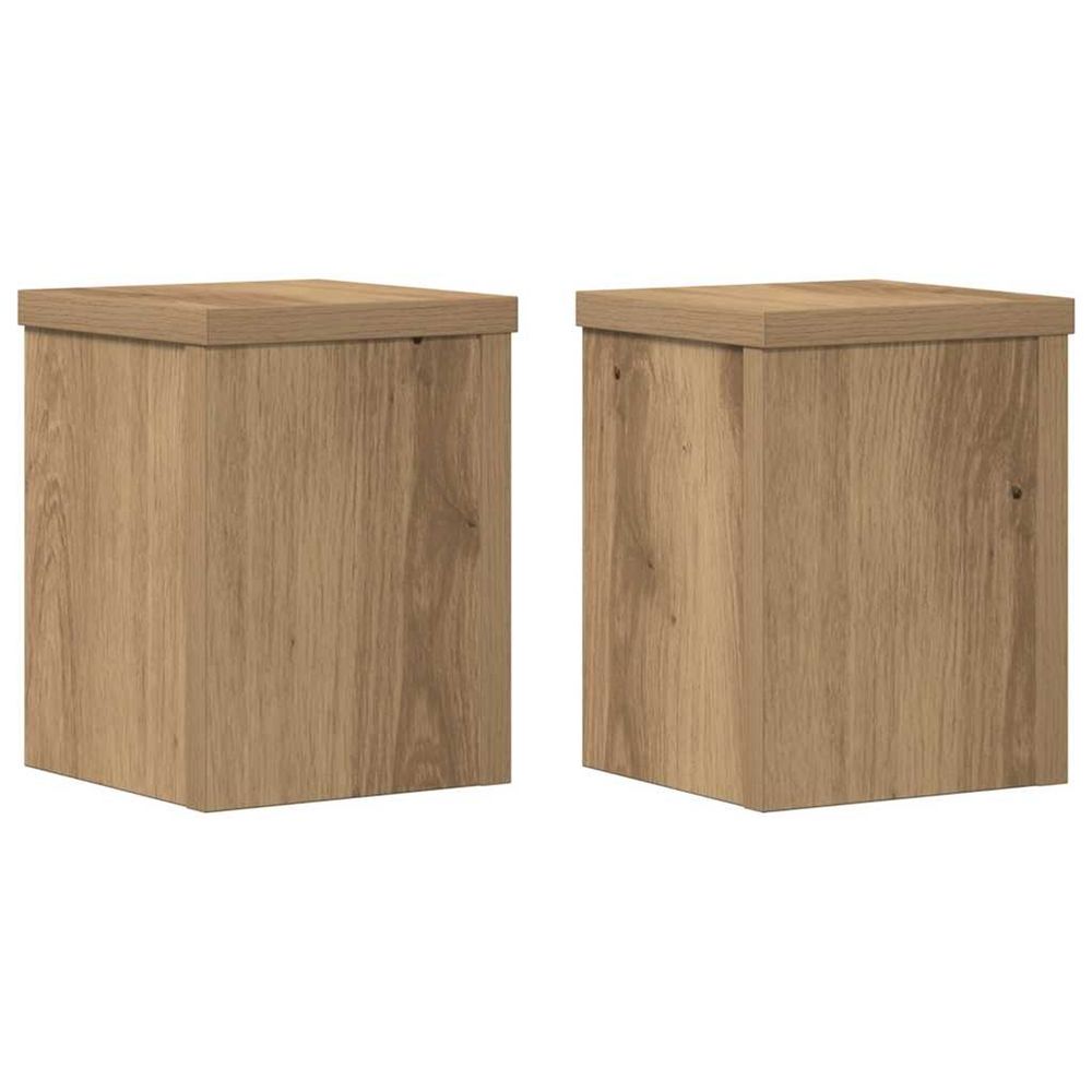 Support de plante 2 pièces chêne 15 x 15 x 20 cm