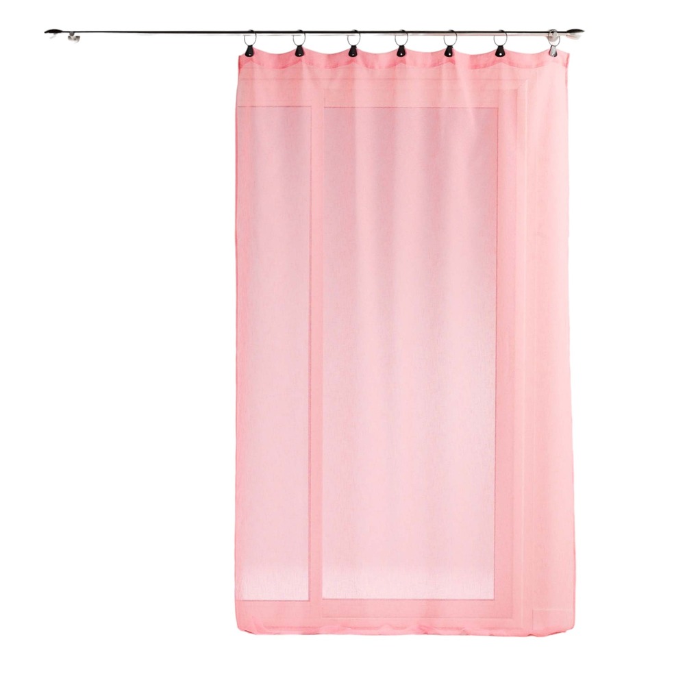 Panneau a anneaux rideau voile 140 x 240 cm linkae corail