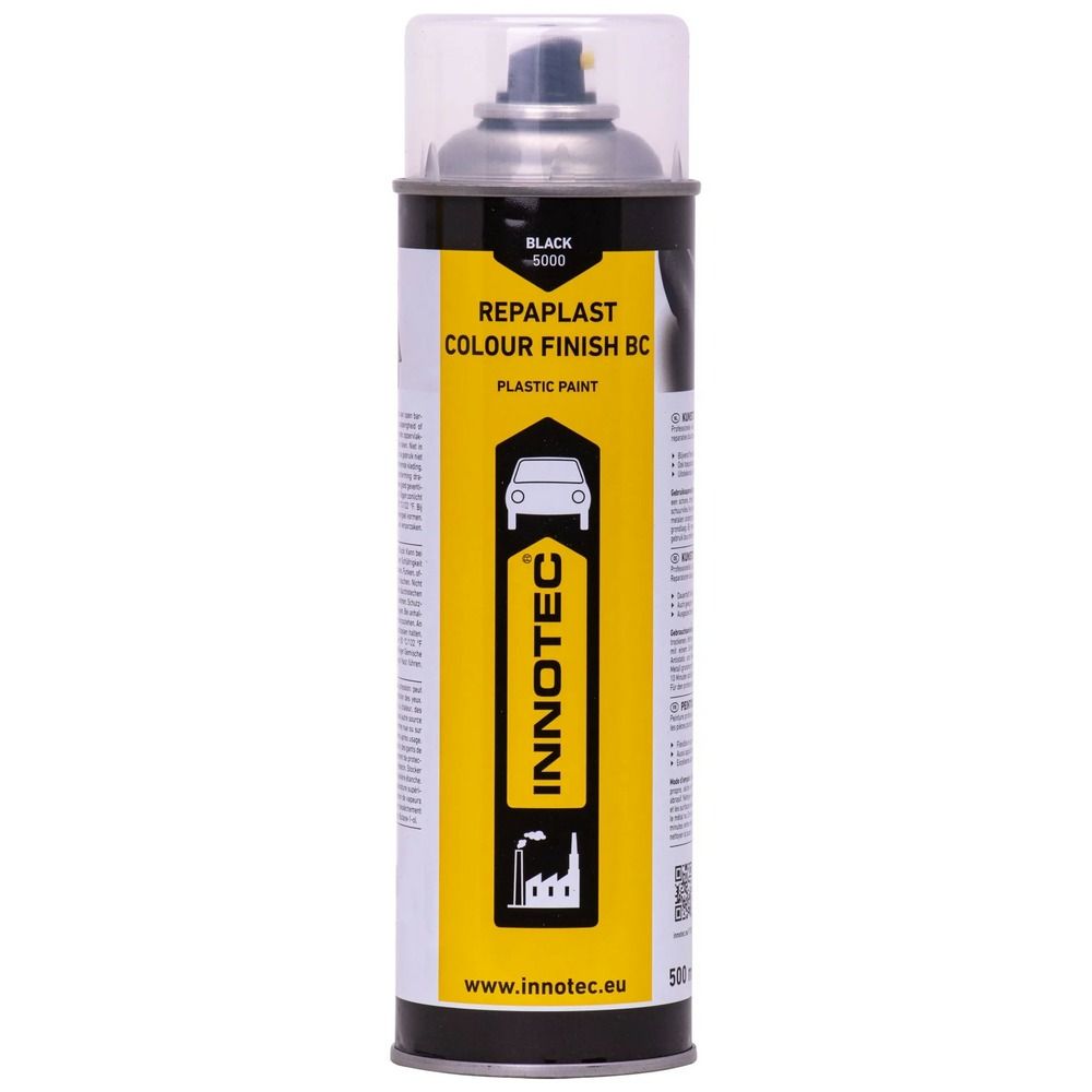 Peinture noire voiture, finition couleur noire, 500ml, réparation plastique auto