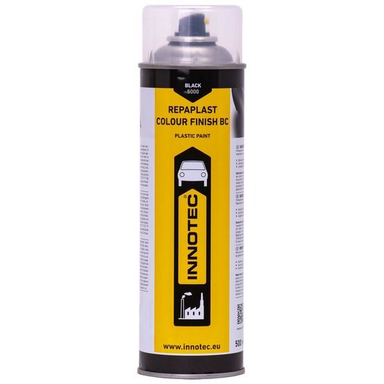 Peinture noire voiture, finition couleur noire, 500ml, réparation plastique auto