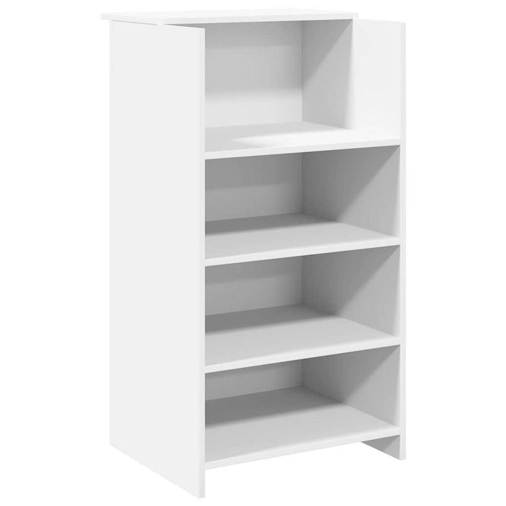 Bureau de réception blanc 55x50x103,5 cm bois d'ingénierie