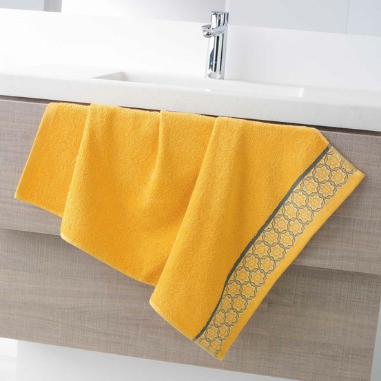 Serviette de toilette adelie miel 50 x 90 cm