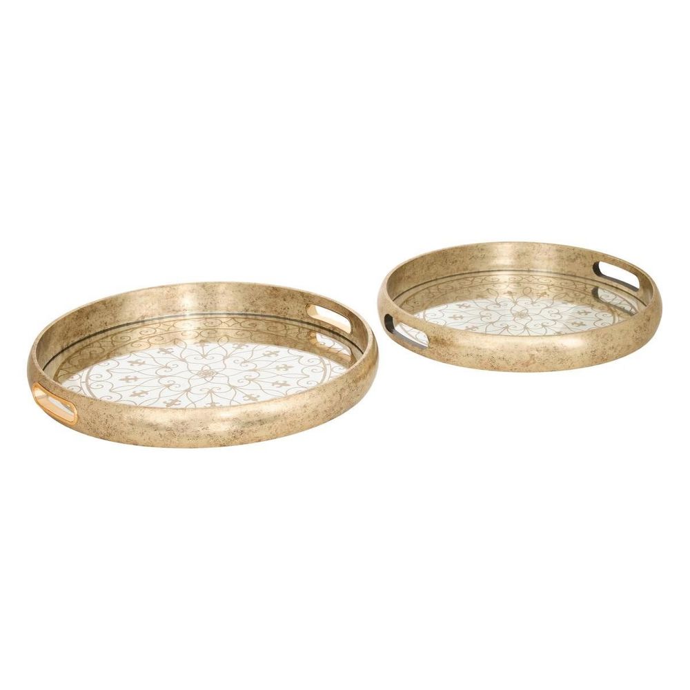 Lot de 2 plateaux de service 