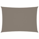 Voile toile d'ombrage parasol tissu oxford rectangulaire 4 x 5 m taupe