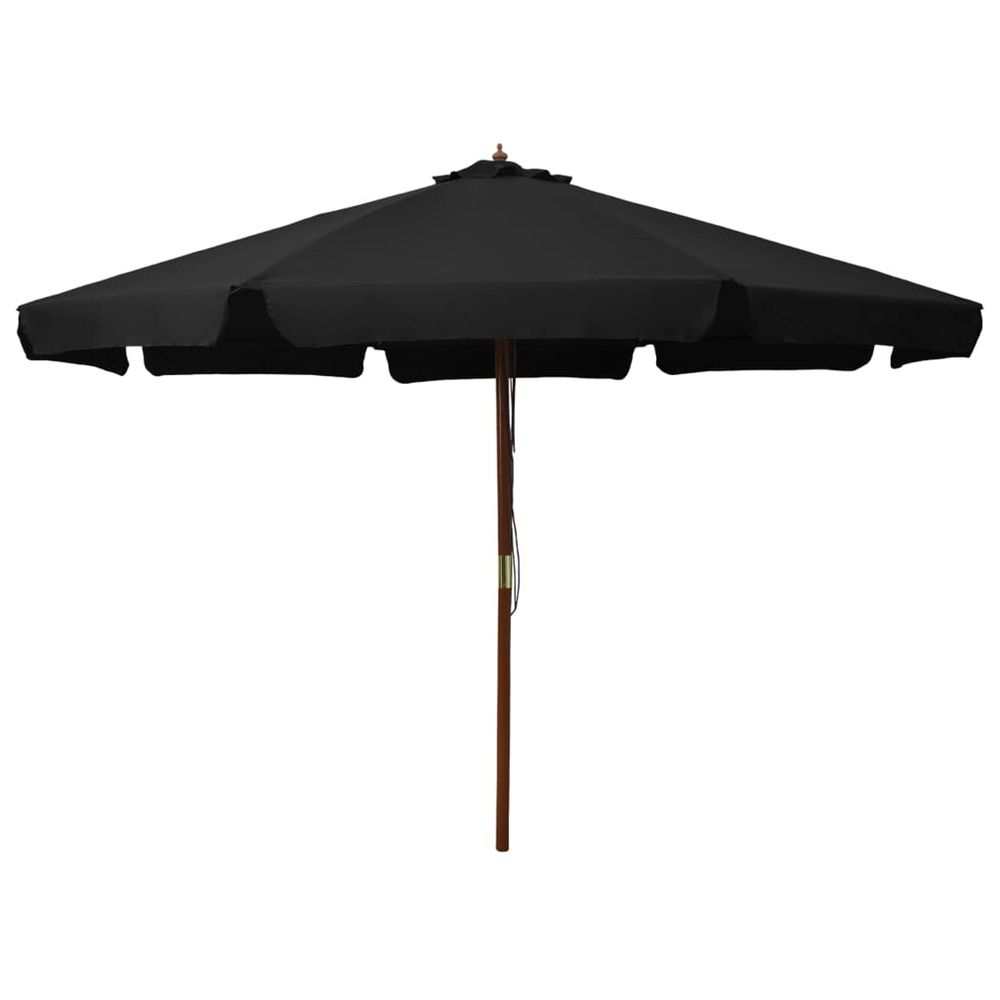 Parasol d'extérieur avec mât en bois
