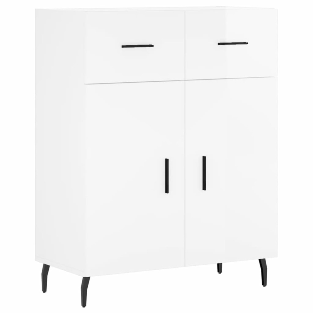 Buffet bahut commode armoire meuble de rangement organisateur cuisine salle de séjour salon brillant 69,5 x 34 x 90 cm bois d