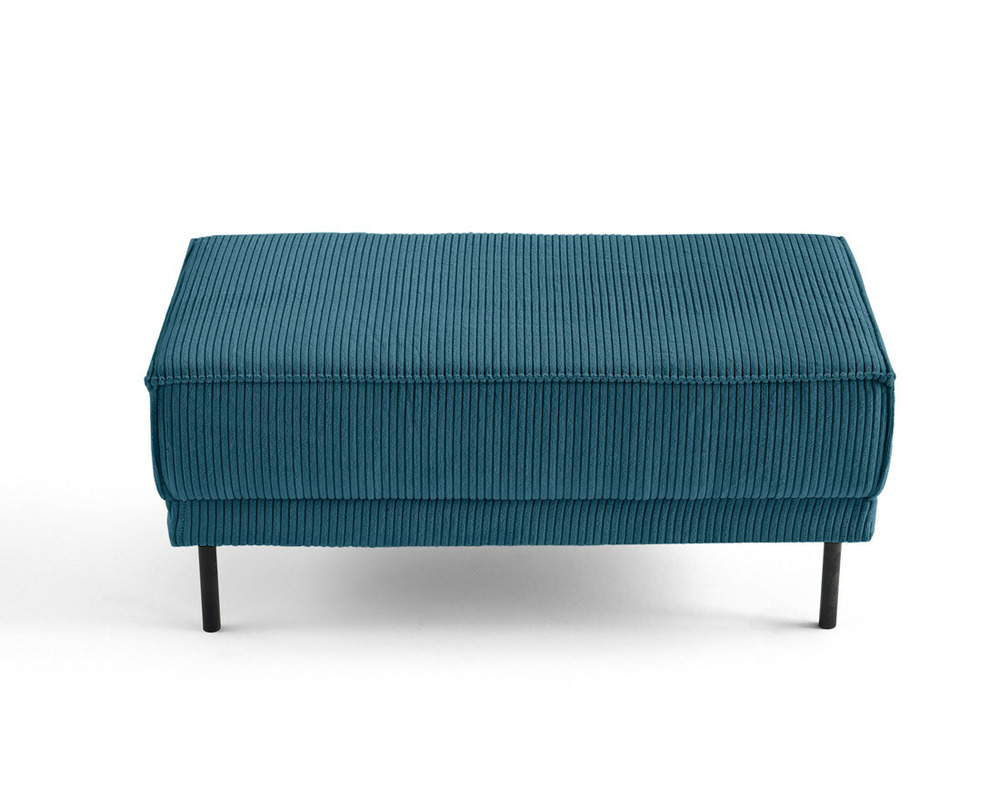 Charlie - pouf - pieds hauts - en velours côtelé