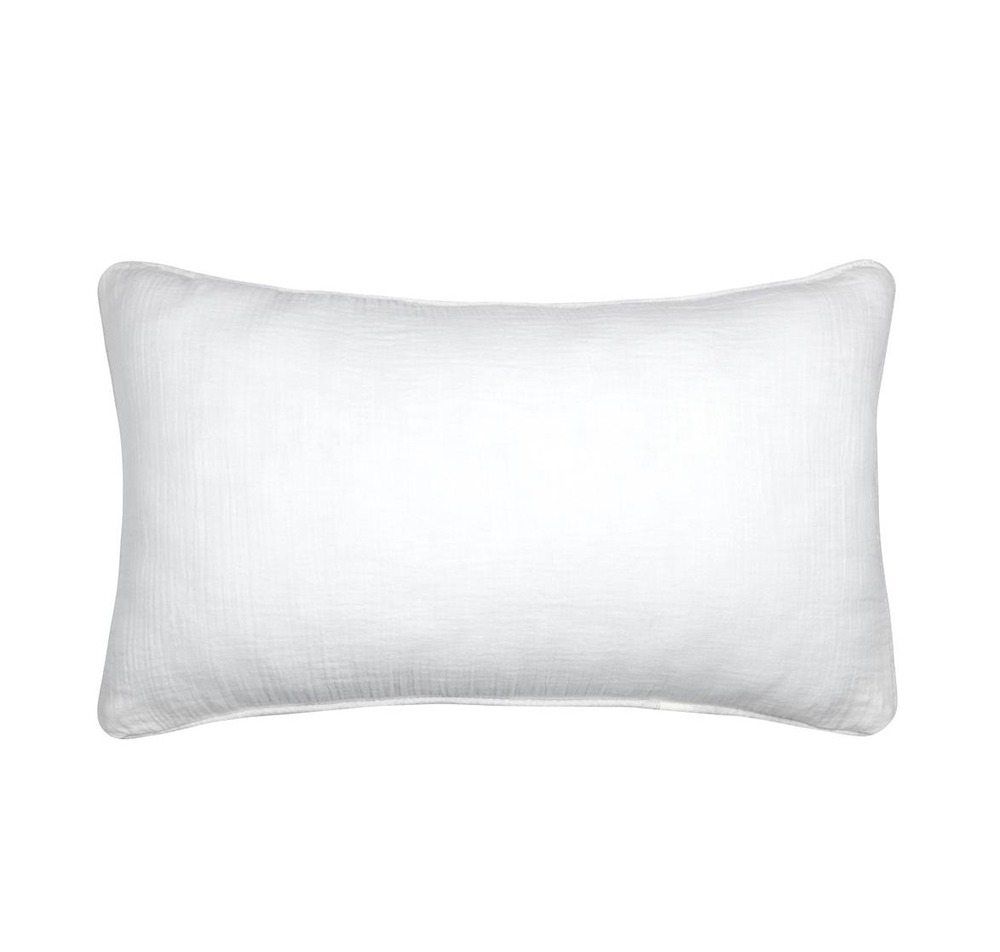 Coussin en gaze de coton 30 x 50 cm pop color ecru