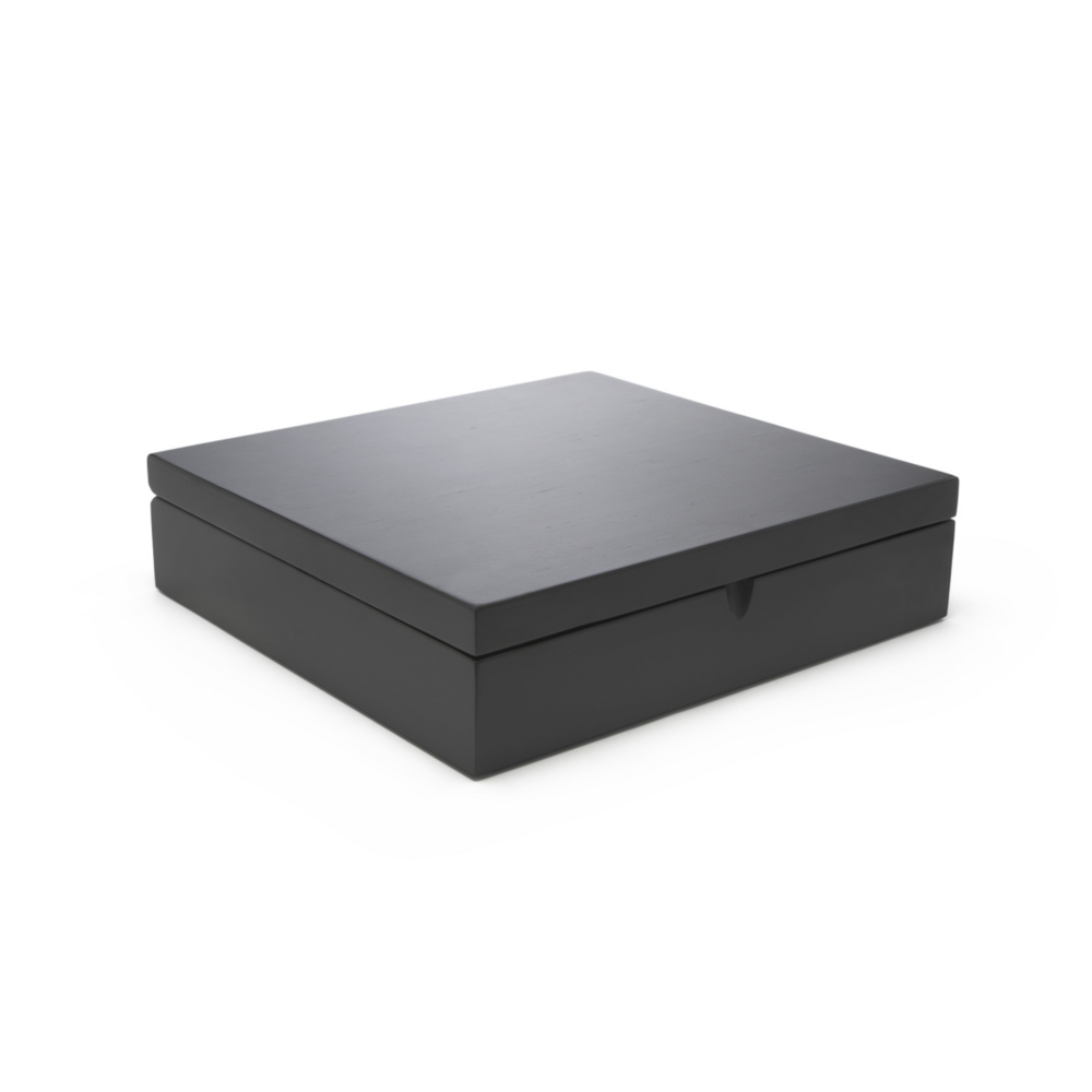 Universal - coffret à thé noir 12 compartiments avec fenêtre