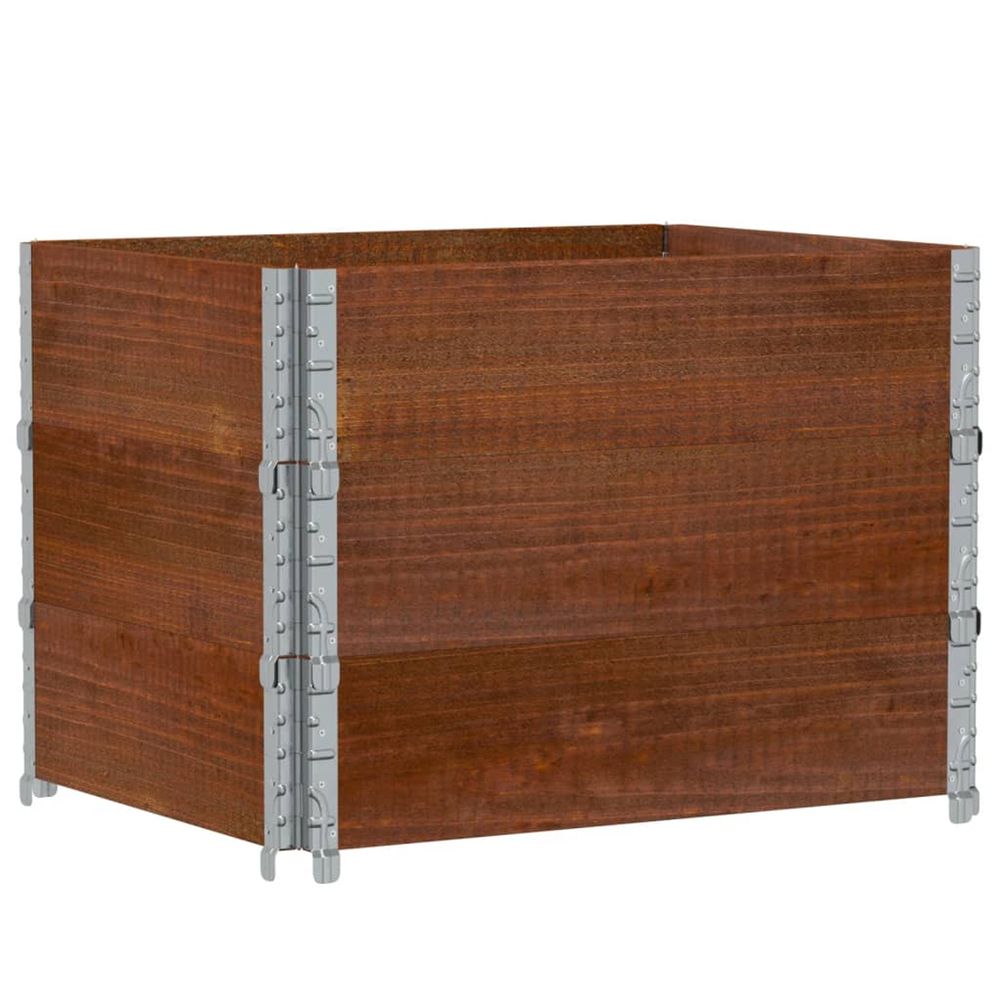 Jardinière d'extérieur marron 80x60 cm bois massif de pin
