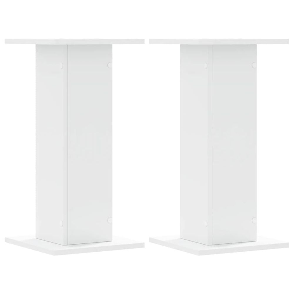 Supports pour plantes 2 pcs blanc 30x30x60 cm bois d'ingénierie