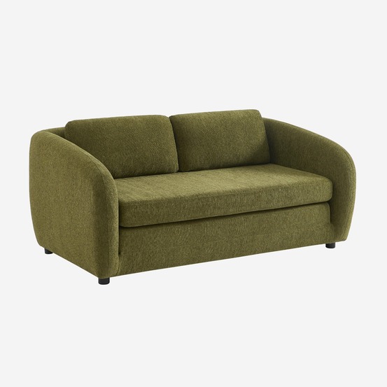 Canapé convertible 2 places tissu chenille - l 170 x p 95 x h 76cm - twist