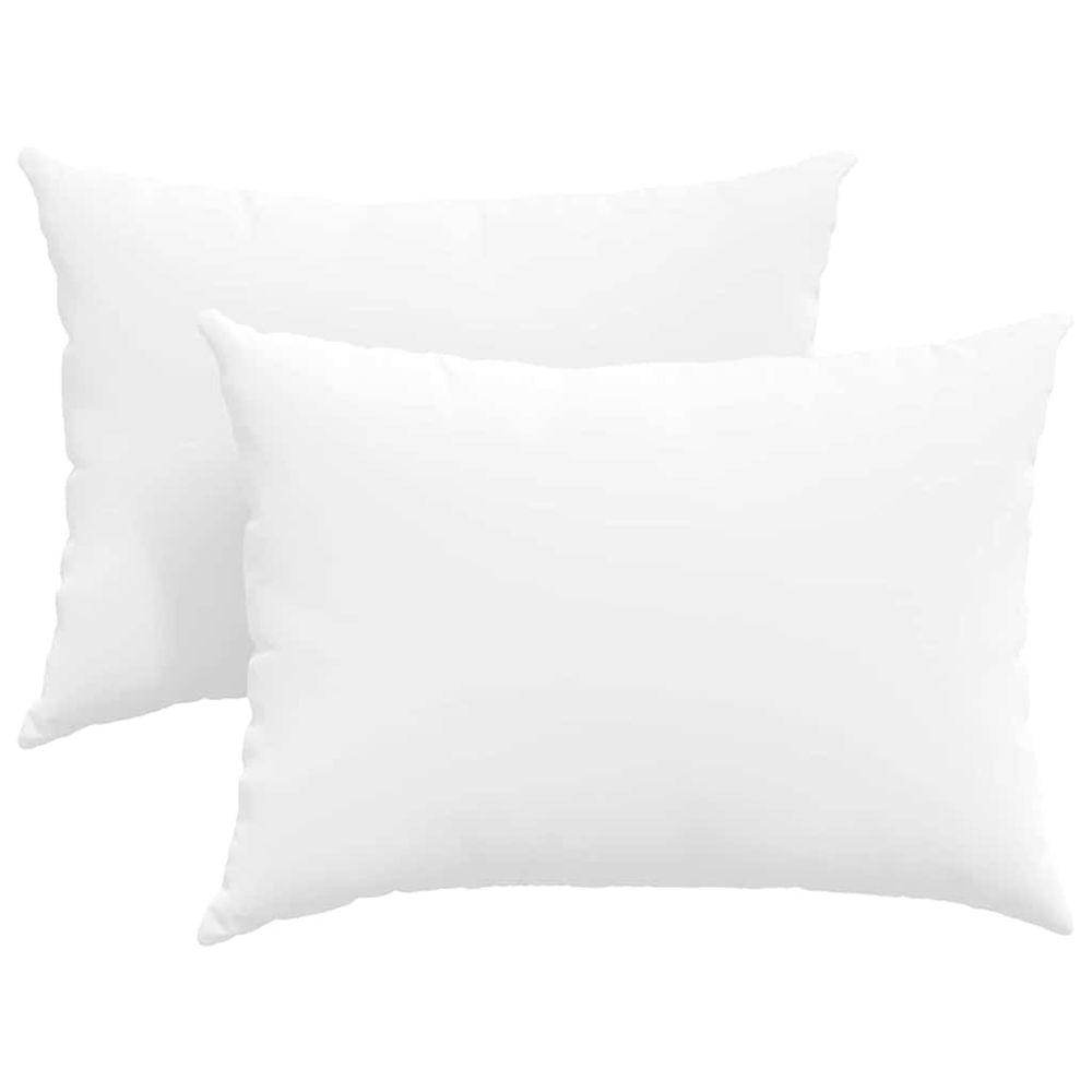 Coussins de canapé 2 pc tissu blanc 70 x 50 cm