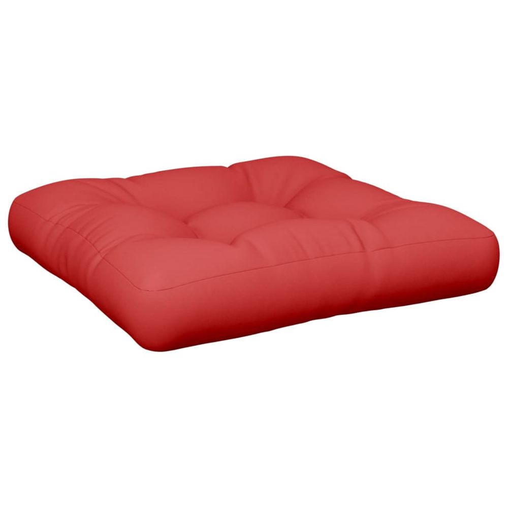 Coussin de palette rouge 58x58x10 cm tissu