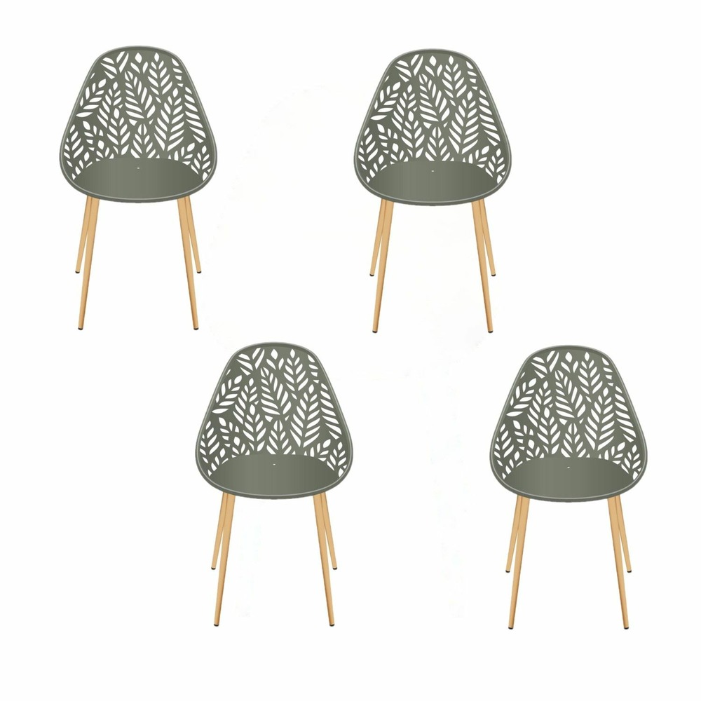 Lot de 4 chaises d'extérieur calvi en polypropylène