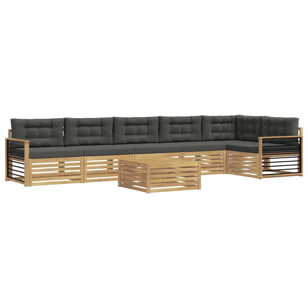 Ensemble de canapés d'extérieur 7 pc blanc et anthracite