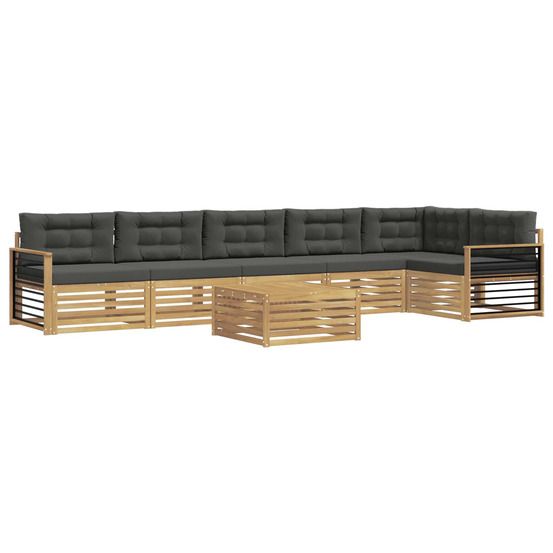 Ensemble de canapés d'extérieur 7 pc blanc et anthracite