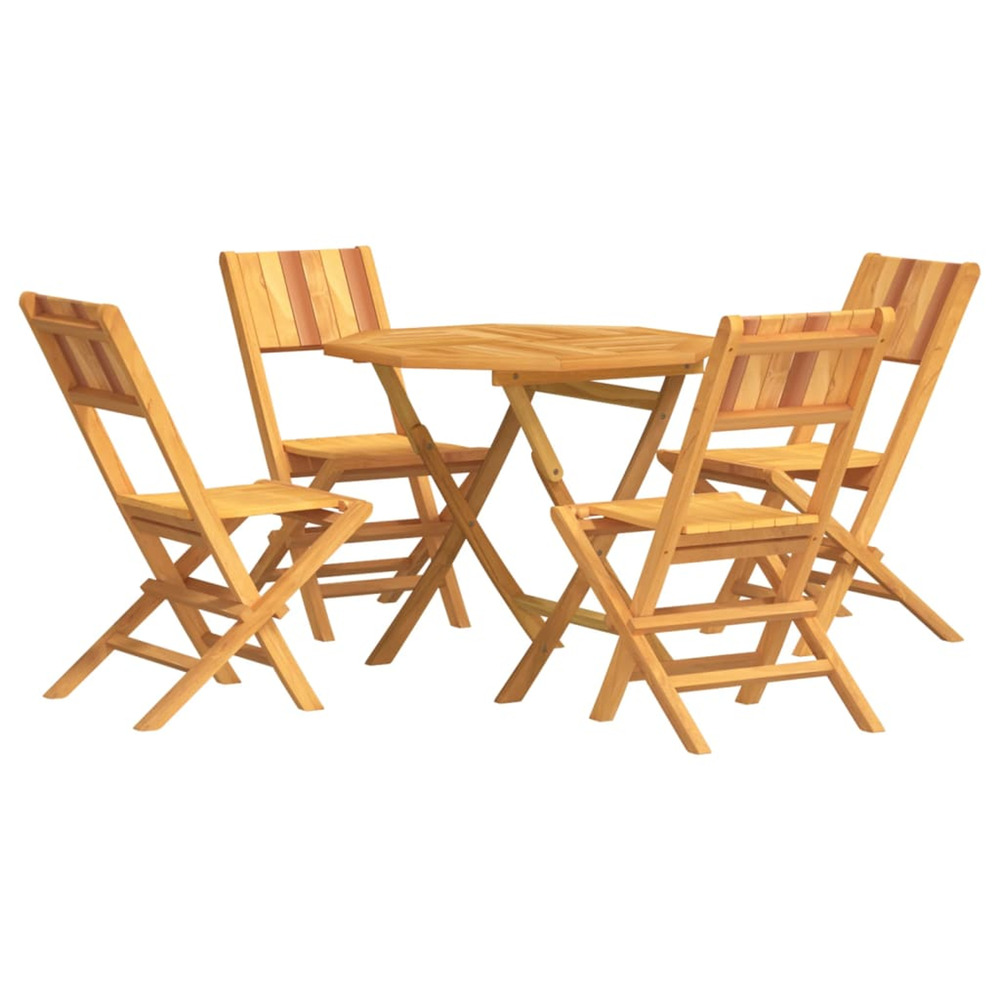 Ensemble à manger de jardin 5 pcs bois de teck massif