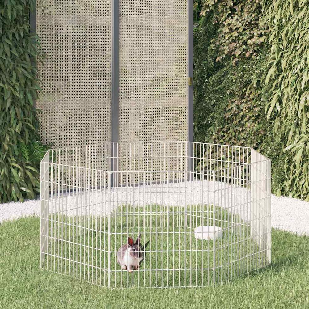 Parc enclos modulable 8 panneaux pour rongeurs jardin 54x60 cm