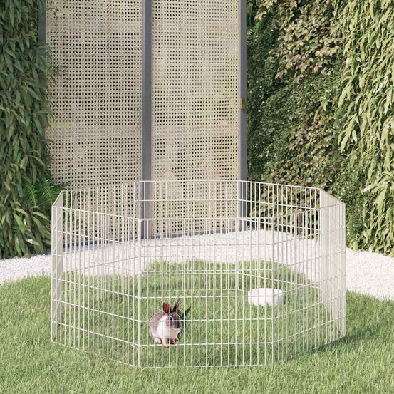 Parc enclos modulable 8 panneaux pour rongeurs jardin 54x60 cm