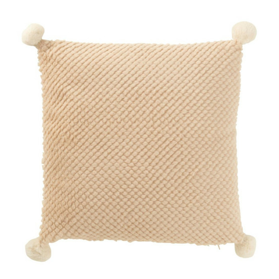 Coussin déco à pompons