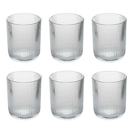 Lot de 6 gobelets bas strie