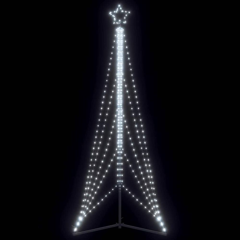 Grand sapin de noël lumineux led 300cm jardin 8 modes d'éclairage blanc froid