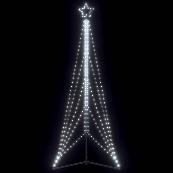 Grand sapin de noël lumineux led 300cm jardin 8 modes d'éclairage blanc froid