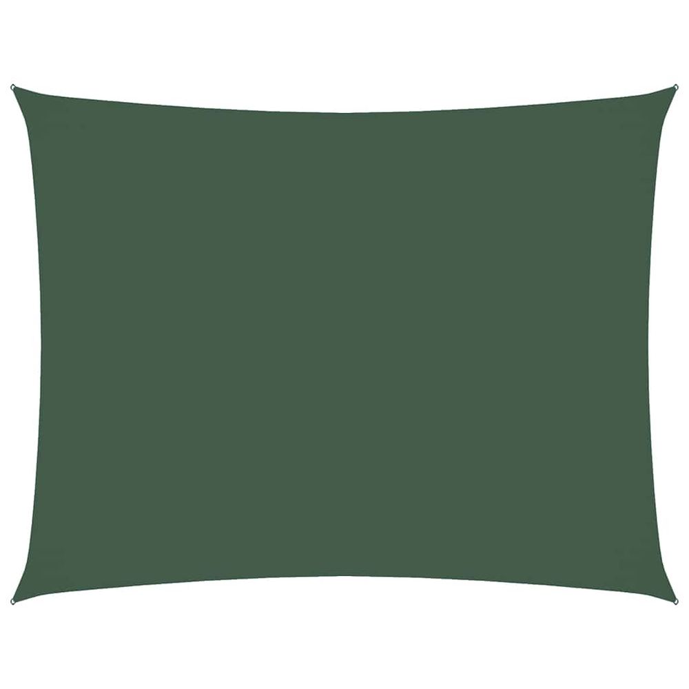 Voile de parasol tissu oxford rectangulaire 2x3,5 m vert foncé