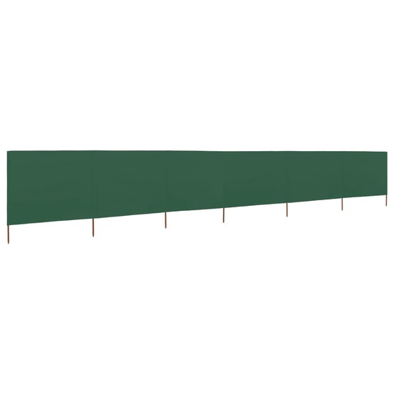 Brises-vue paravent 6 panneaux tissu 800 x 80 cm vert