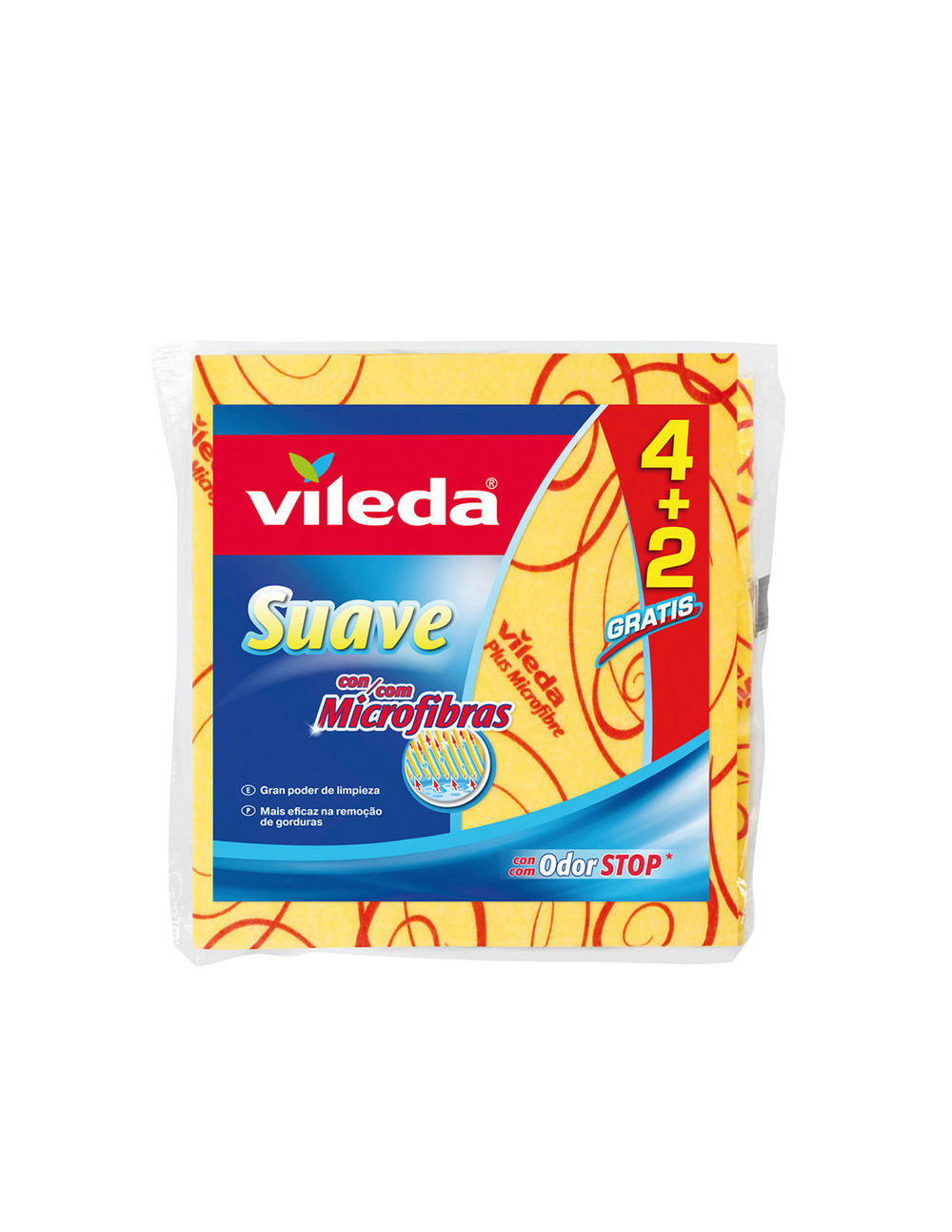5 chiffon jaune doux 4+2 30% microfibre 142010 vileda.