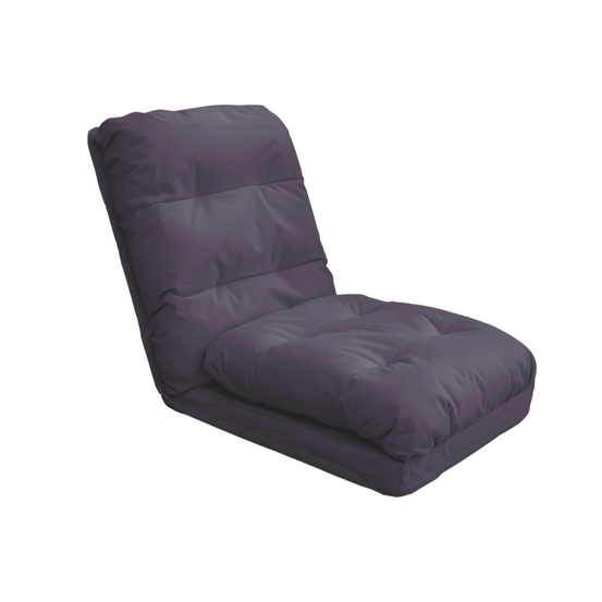 Fauteuil convertible avec dossier réglable à 6 positions gris foncé