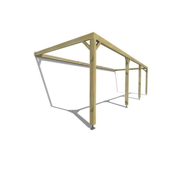 Pergola bois • 9m x 3m • adossée • cadre simple • livraison comprise